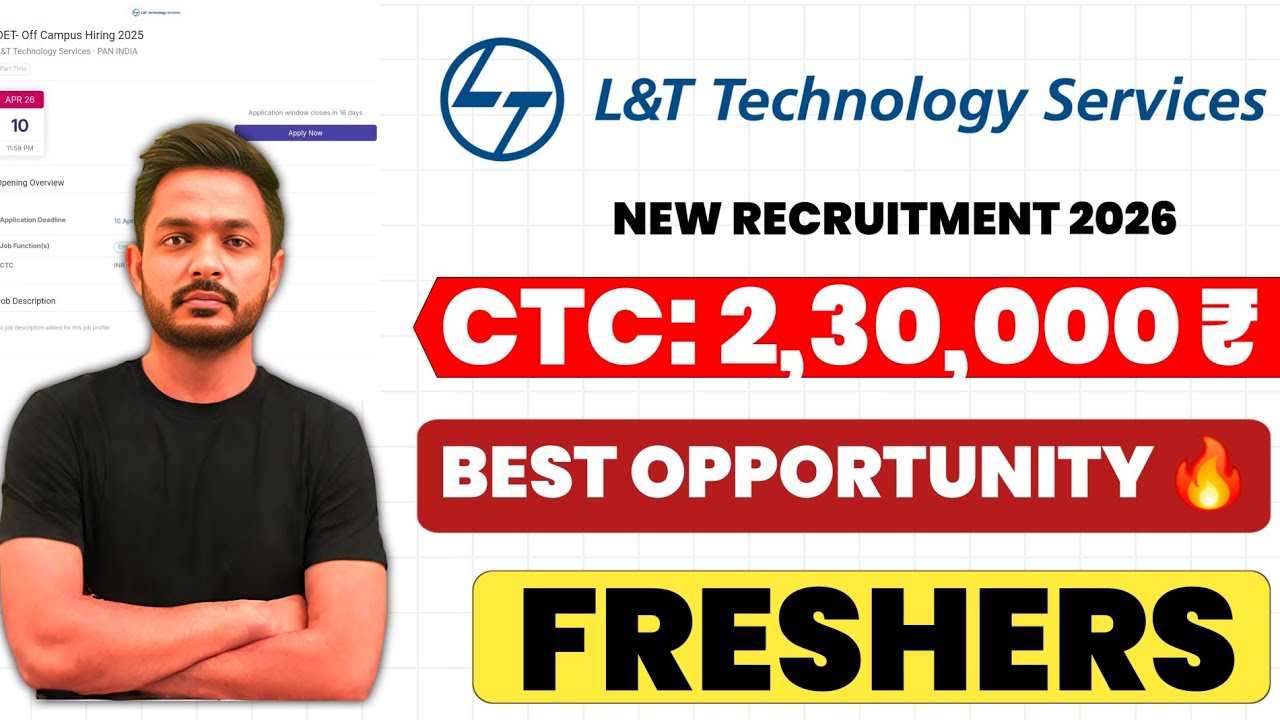 L&T Recruitment 2026 | Freshers | 2,30,000₹ | L&T Jobs 2026 | L&T Vacancy 2026 | Latest Jobs