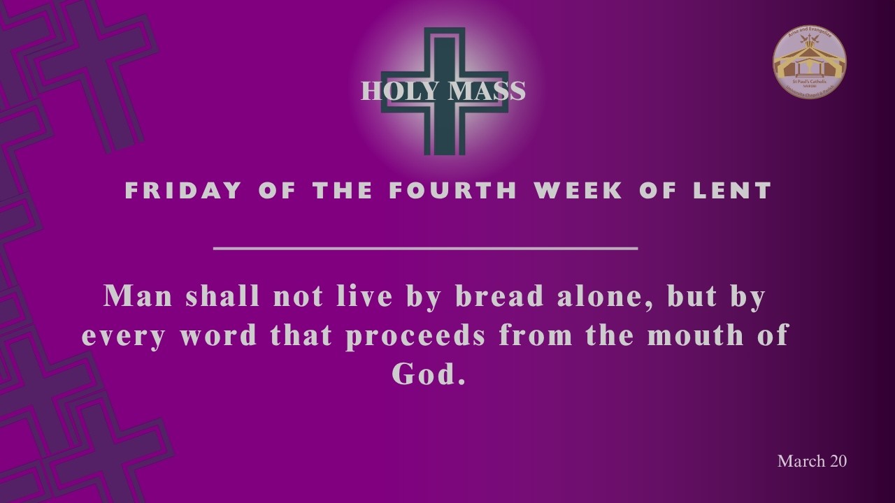 LIVE CATHOLIC 9:00 AM|FRIDAY OF THE FOURTH WEEK OF LENT| March 20