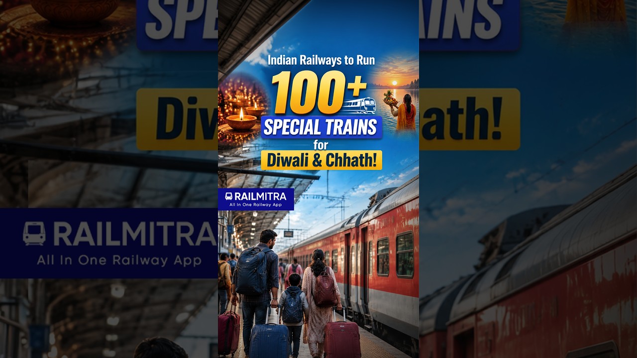 Indian Railways to Run 100+ Special Trains for Diwali & Chhath | Train Update | RailMitra #railnews