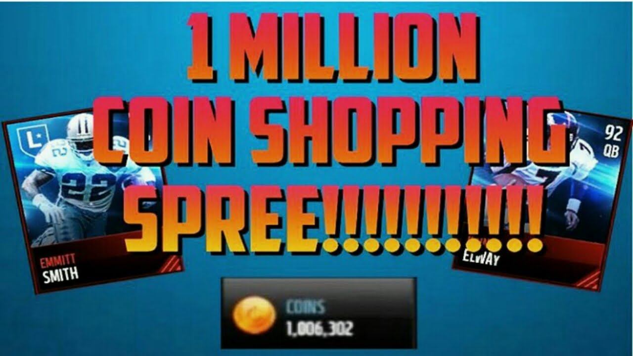 Insane 1 Million Coin Shopping Spree Pt. 1!!! Madden Mobile 17