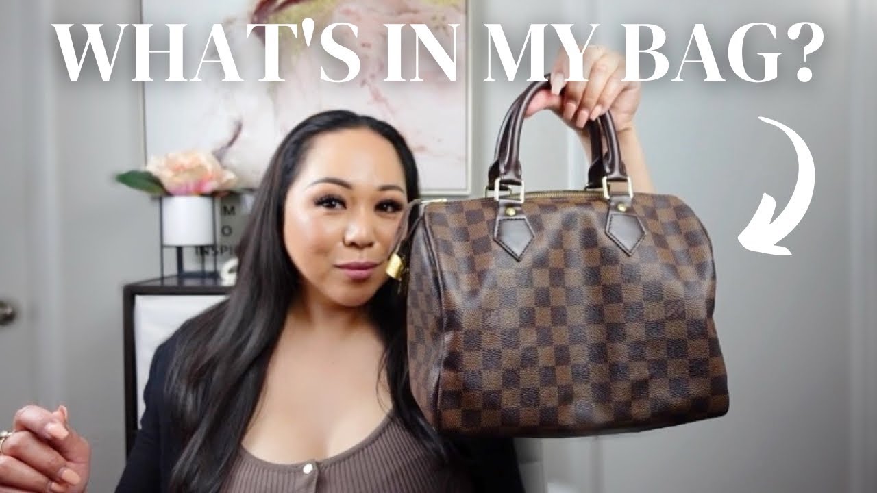 WHAT’S IN MY BAG | LOUIS VUITTON SPEEDY EBENE 25