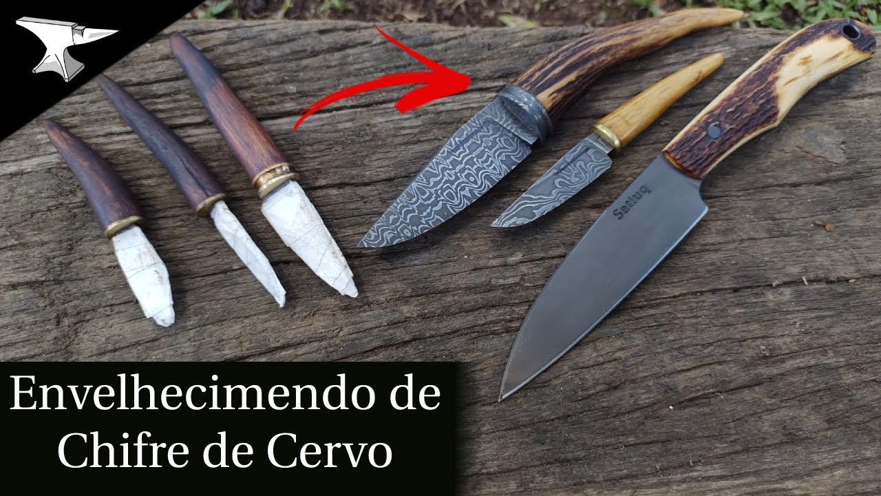 Acabamento ENVELHECIDO  no CHIFRE DE CERVO
