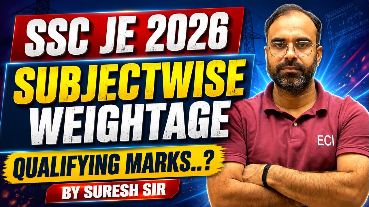 SSC JE 2026 | Subject wise weightage🔥| Syllabus | #sscje #rrbje #rrb #govtjobs