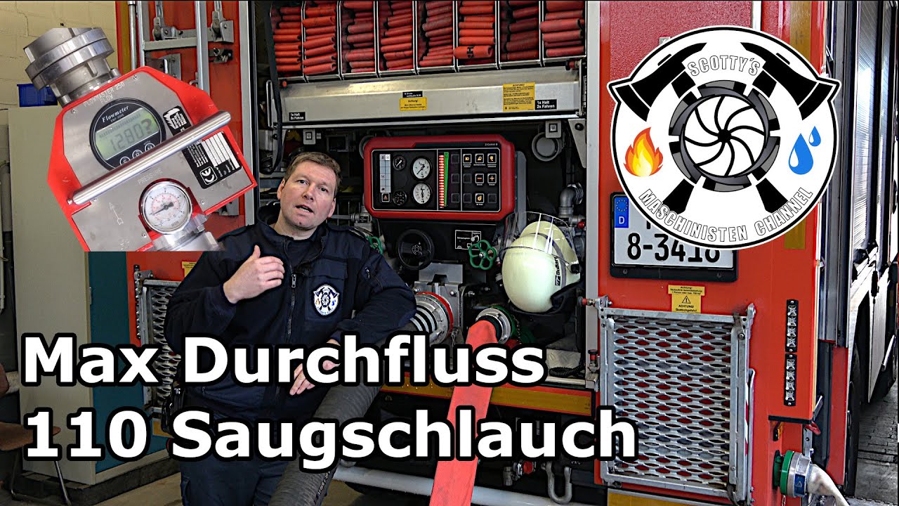 Feuerwehr Saugschlauch - wieviel Wasser schafft ein 110mm?