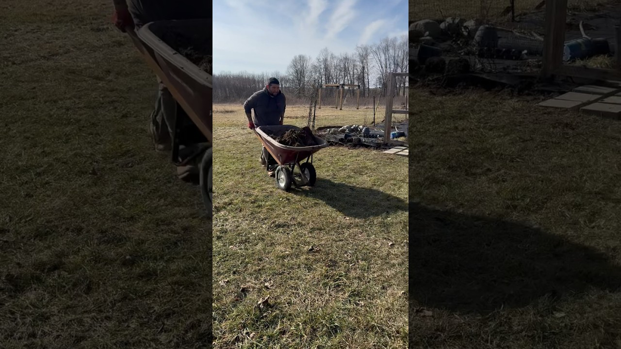 How to dump a wheelbarrow #landscaping #diy #construction #work #wheelbarrow #dirt #howto #home
