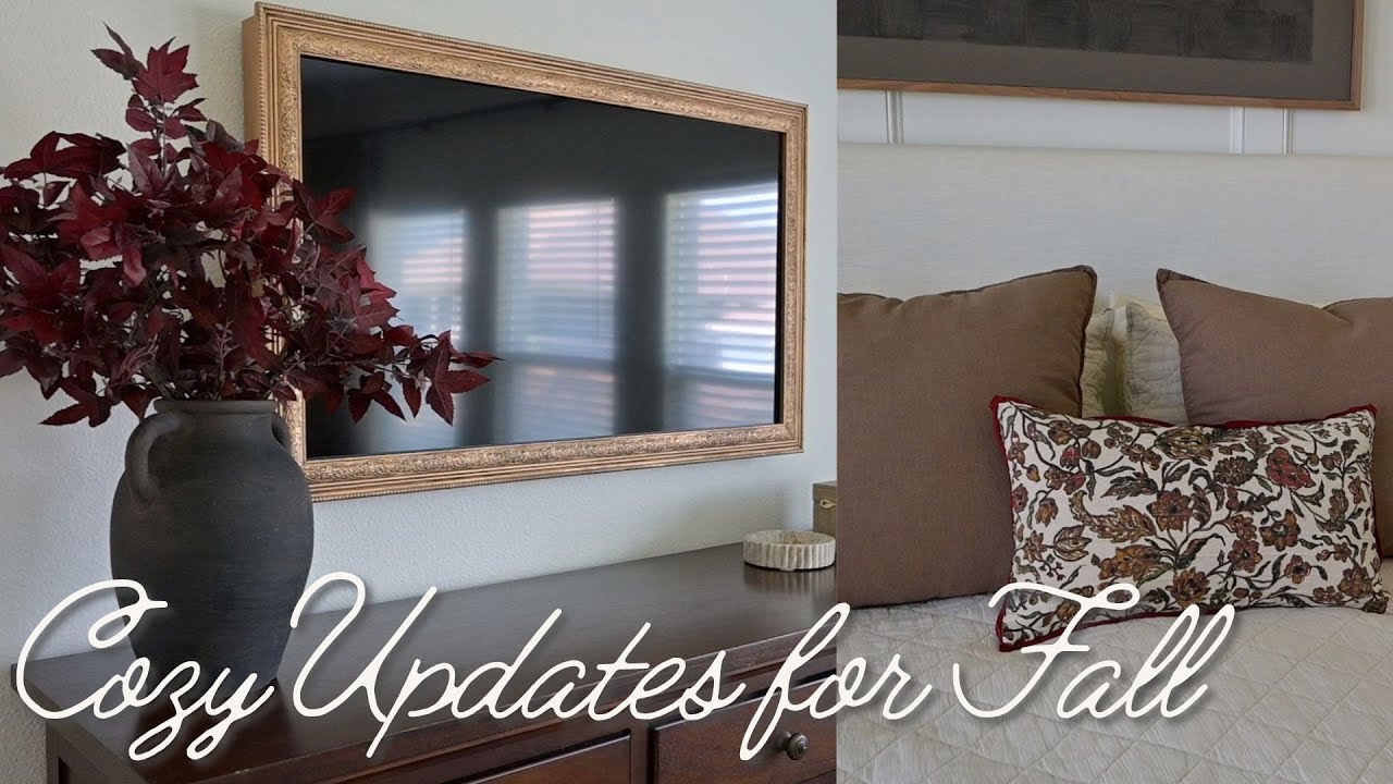 Fall Bedroom Refresh | Cozy Updates + DIY TV Frame