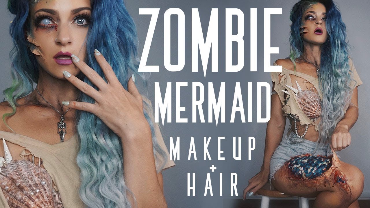 ZOMBIE MERMAID | Makeup and Hair Tutorial!