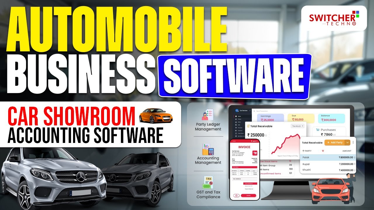 Automobile Business Software 🚗 | Car Showroom Accounting & ERP Demo