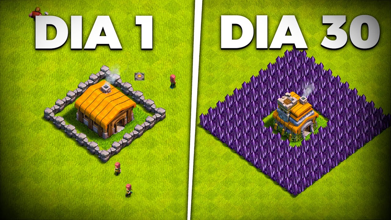 Passei 30 Dias Melhorando Uma Vila do (JEITO CERTO) no Clash of Clans