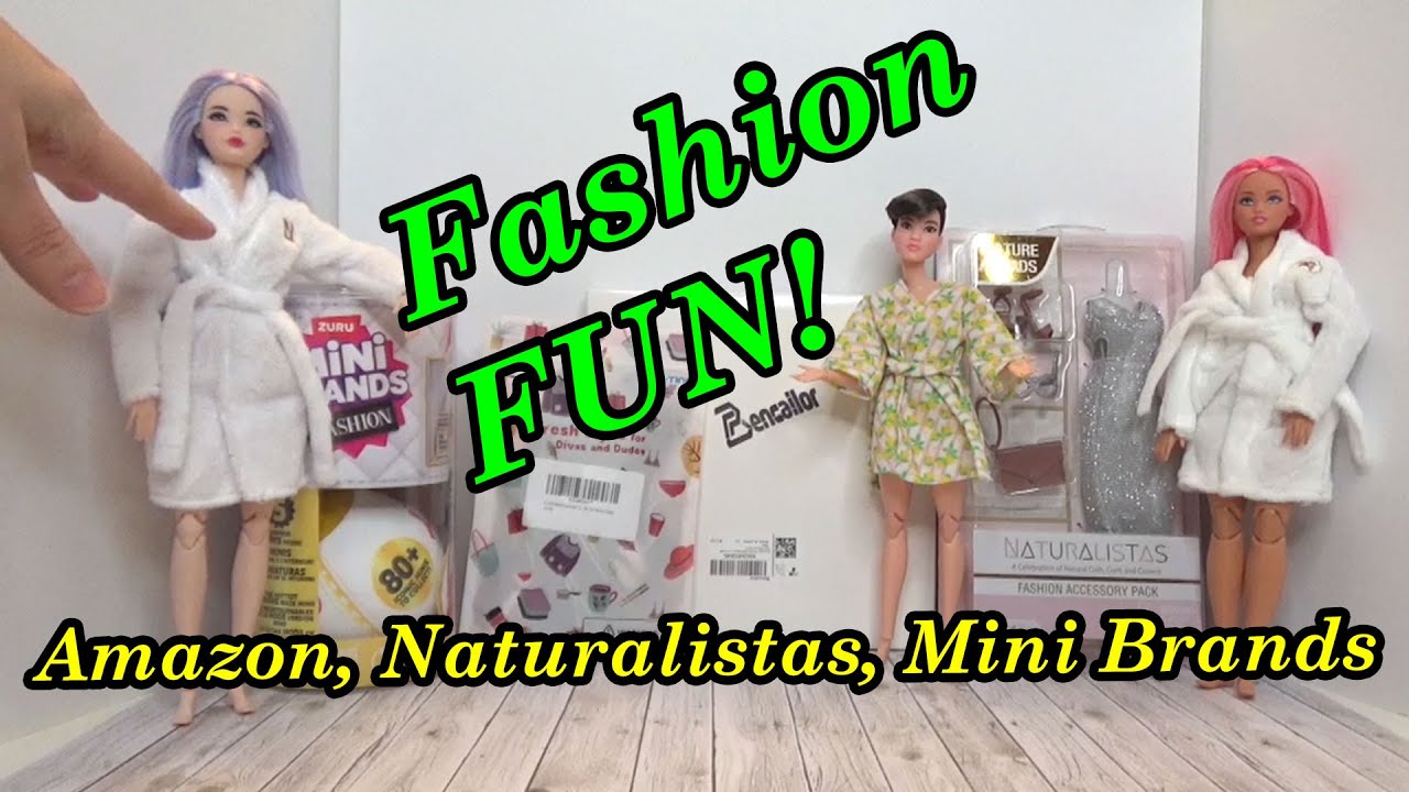 Amazon Fashion Finds, Naturalistas Fashion Pack, Mini Brands Fashion - Try On Barbie & Review