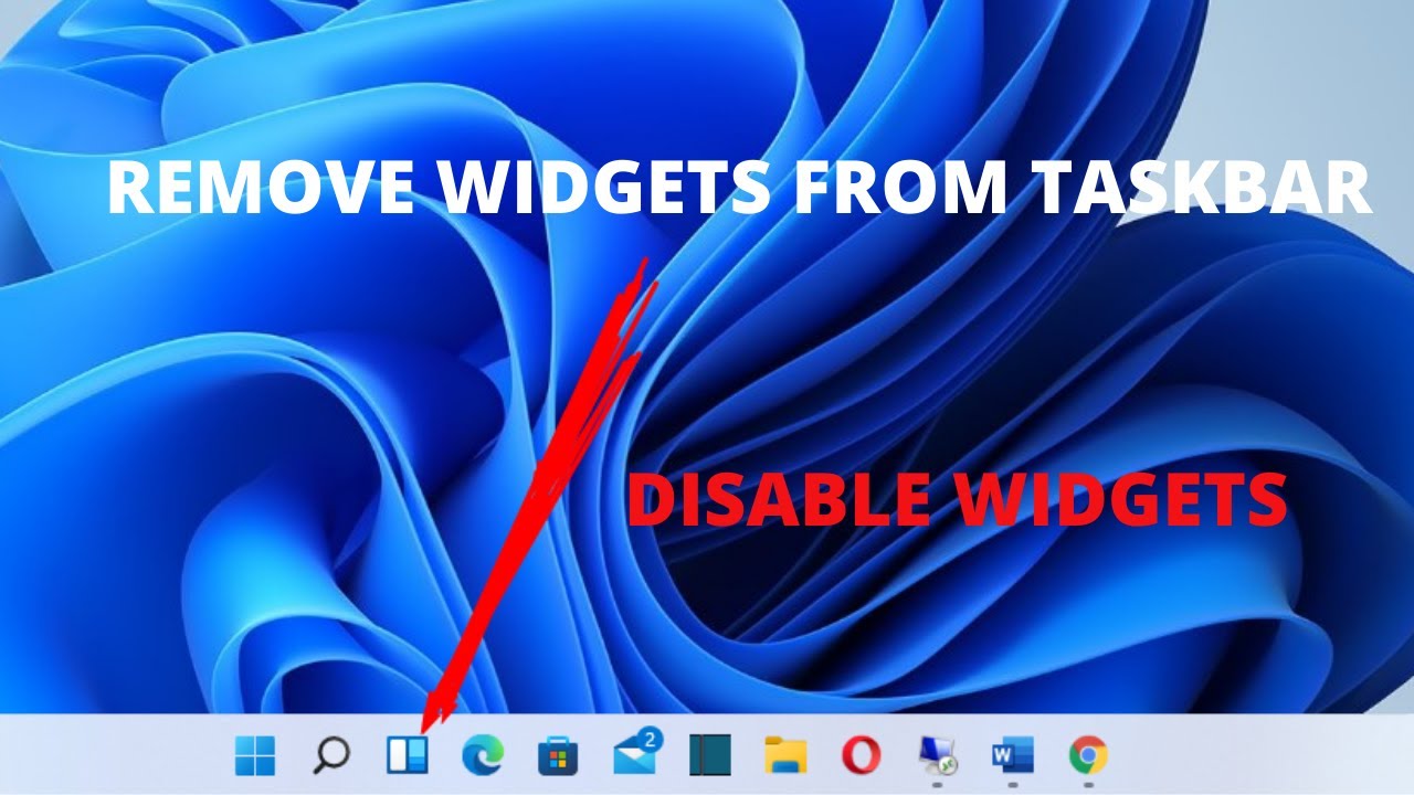 Remove Widgets from Taskbar on Windows 11