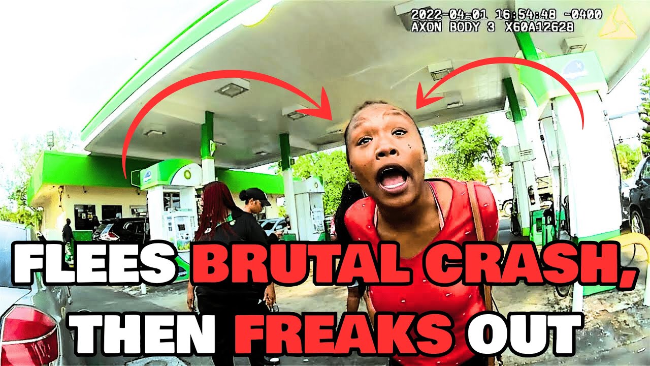 Bodycam Captures Unlicensed Driver's Hysterical Meltdown After Hit and Run Crash