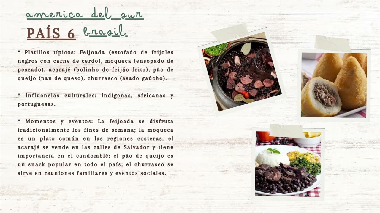 Gastronomía del continente AMERICANO
