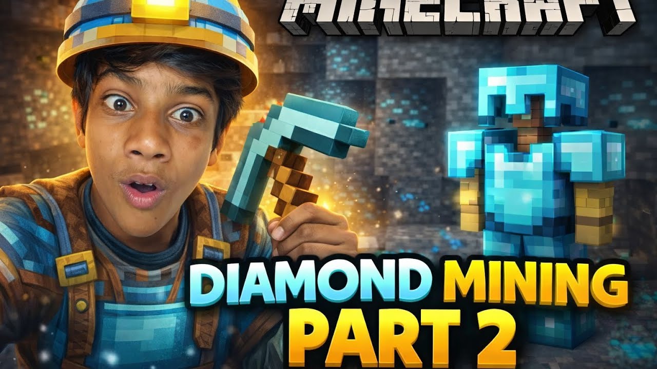 “Itne Sare DIAMONDS?! 😱 Minecraft Diamond Hunt Part 2”