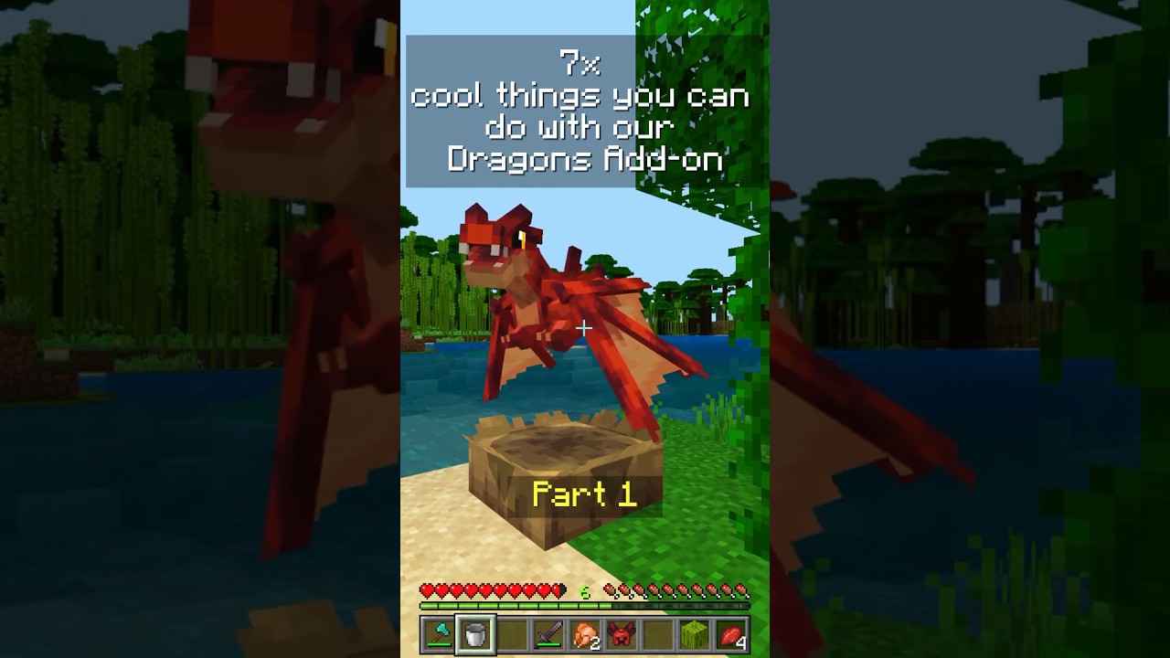 Что можно сделать с нашим дополнением &laquo;Драконы&raquo;! [Часть 1] #дракон #minecraft #addons