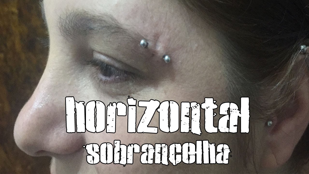 Piercing na sobrancelha - Horizontal Sobrancelha menos de 1 minuto