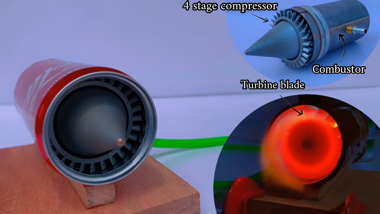Making a Fully Functional Jet Engine using Soda can | diy Jet Engine | Soda can Jet Engine