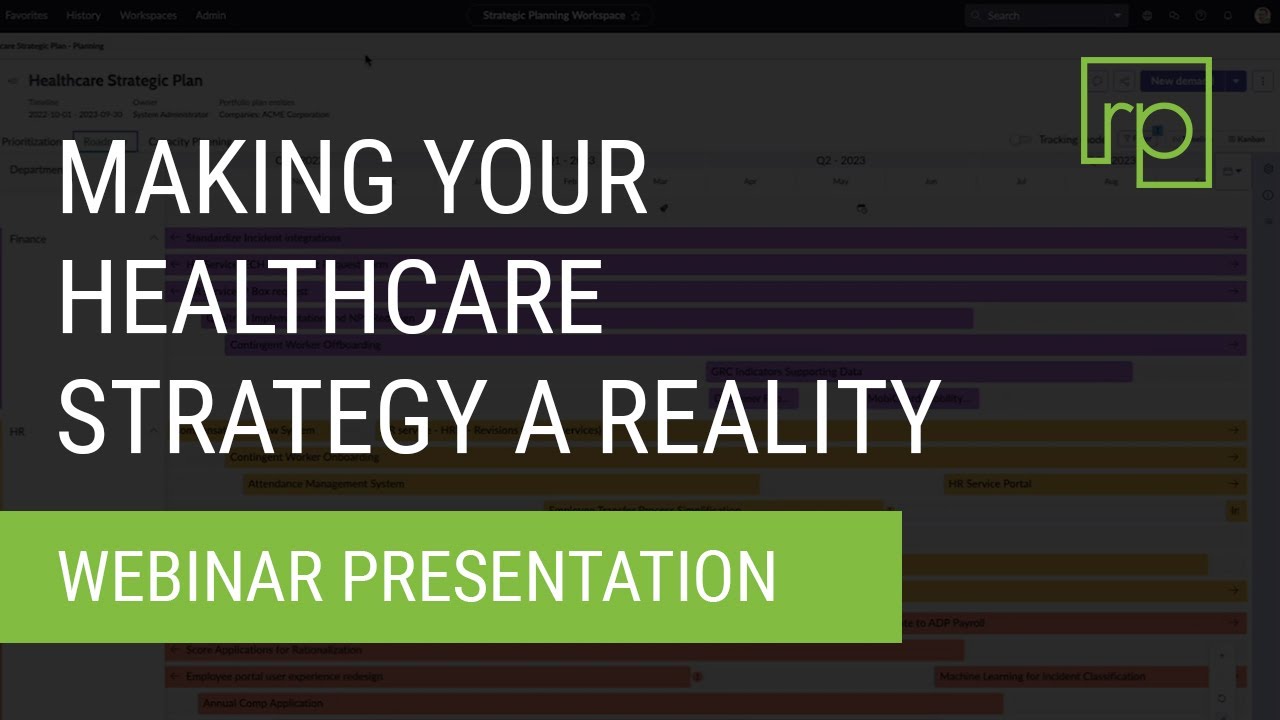 Making Your Healthcare Strategy a Reality - ServiceNow SPM and Gen AI