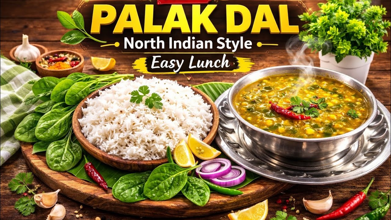 North Indian Palak Dal | Easy Lunch Home Recipe🤤#support #banumavlogkitchen#food palak Dal👈