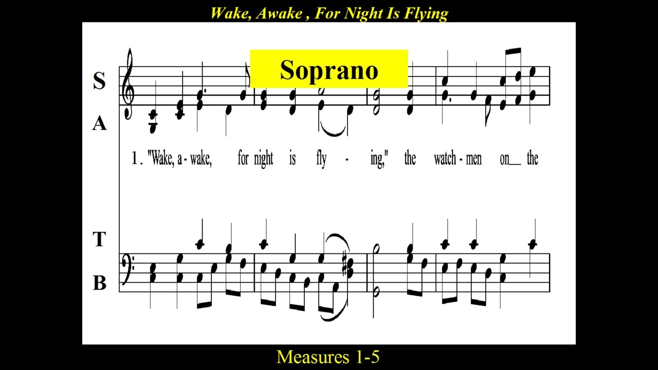 Wake Awake For Night Is Flying - Soprano
