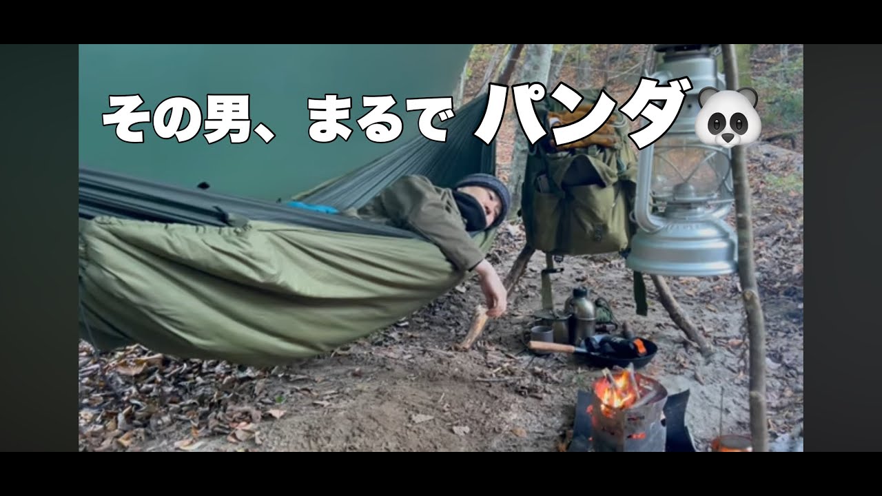 ハンモックが快適すぎて動物園のパンダみたいになってる件。