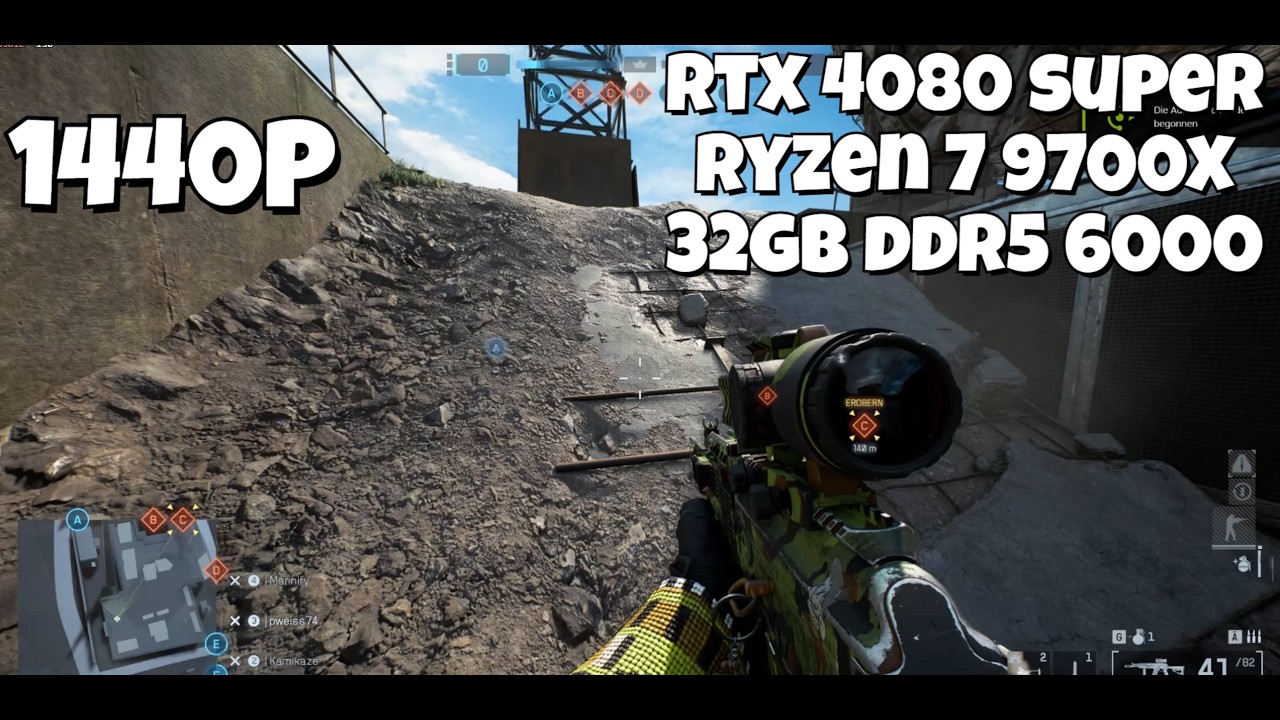 Rtx 4080 super / Ryzen 7 9700x Battlefield 6 1440p Ultra