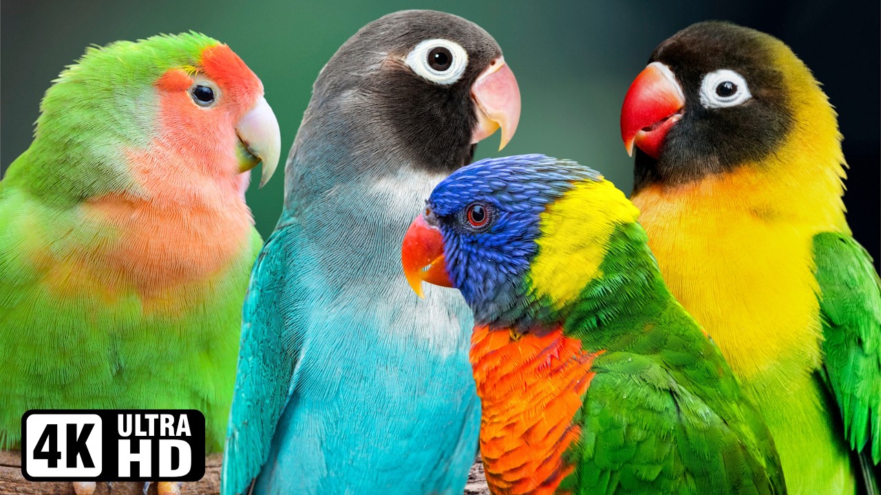 Breathtaking Small Parrot Beauty in 4K | Soothing Chirps to Reduce Anxiety & Overthinking 🌿 Relax