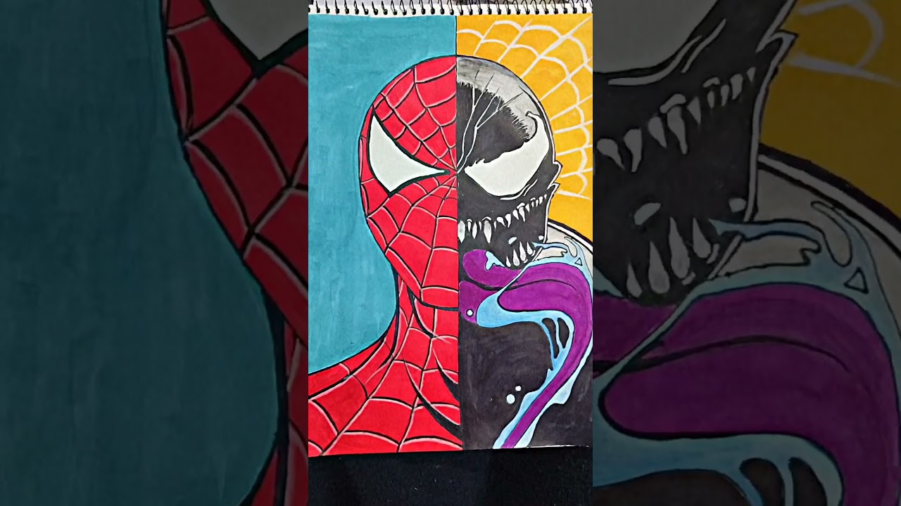 Spider -venom...❤️&zwj;🔥#painting #paintings #paintingforbeginners #share #trend #art #shorts
