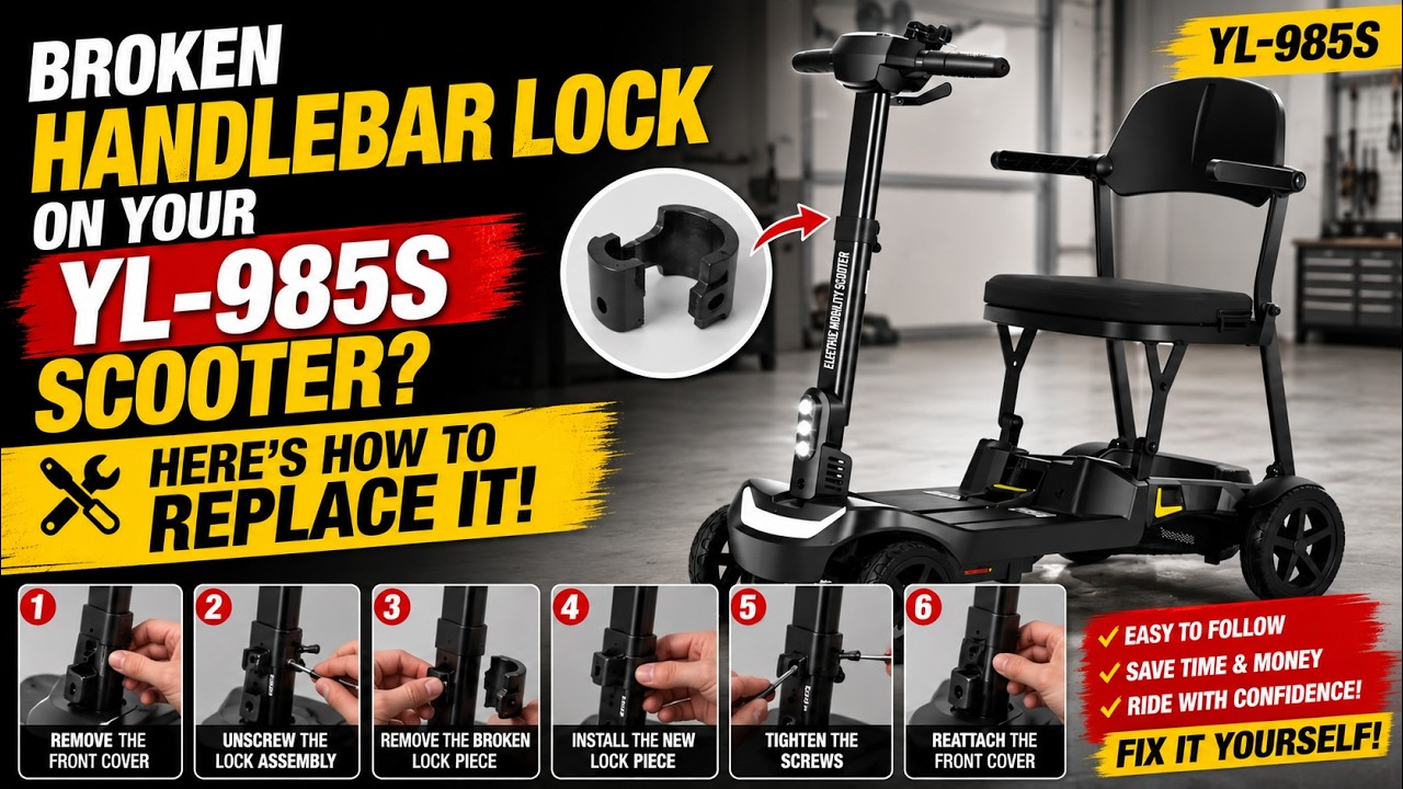 If you've broken the handlebar lock on your T-Sport YL-985s scooter, here's how to replace it
