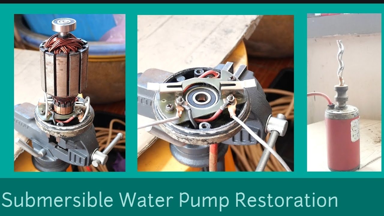 Submersible Water Pump Type DC.12V.  Bearing &Carbon brush  Restoration @technicianchannel7139