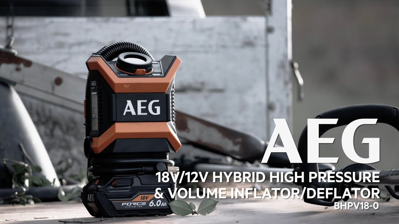 AEG 18V/12V Hybrid High Pressure & Volume Inflator/Deflator in action