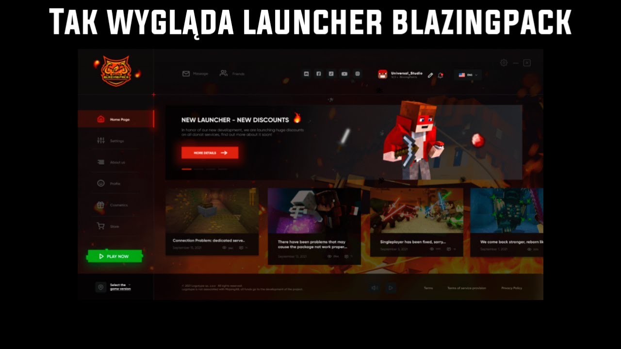 Tak wygląda LAUNCHER BLAZINGPACK'A *ZOBACZ JAK* - Dokładny opis całego launchera
