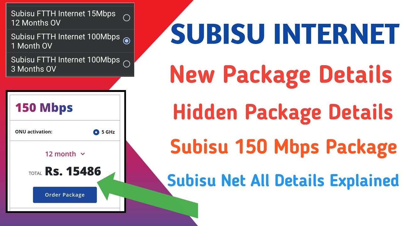150 Mbps मात्र रु 1500 प्रति महिना | Upto 650 Mbps |  Subisu New Package Details