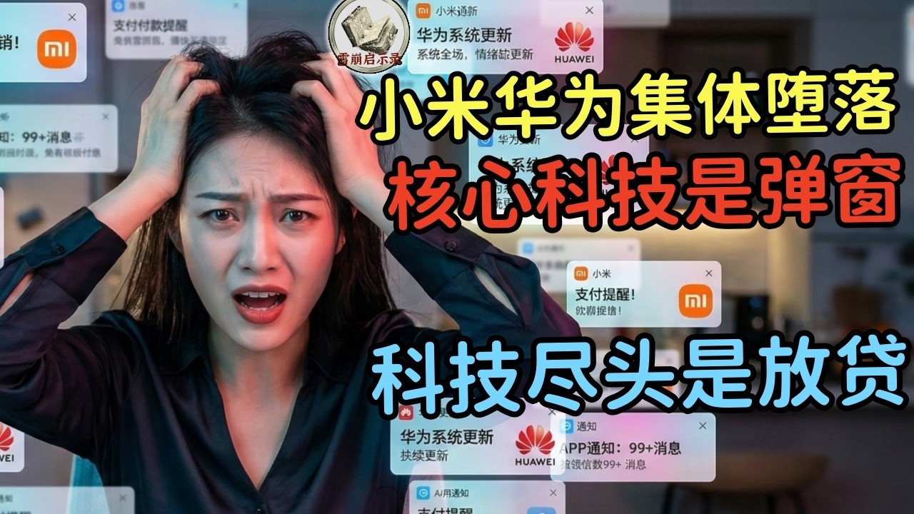 华为小米瞒不住了：这根本不是科技，都是假的，鸿蒙/澎湃的真面目，中国互联网最黑的生意：弹窗 + 网贷，小米财报曝光：卖手机只赚12%，卖弹窗广告赚76%