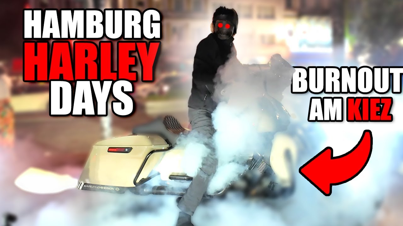 🔥 BURNOUTS auf dem KIEZ - Hamburg Harley Days 2024 🔥 | Dans Moto | MotoVlog