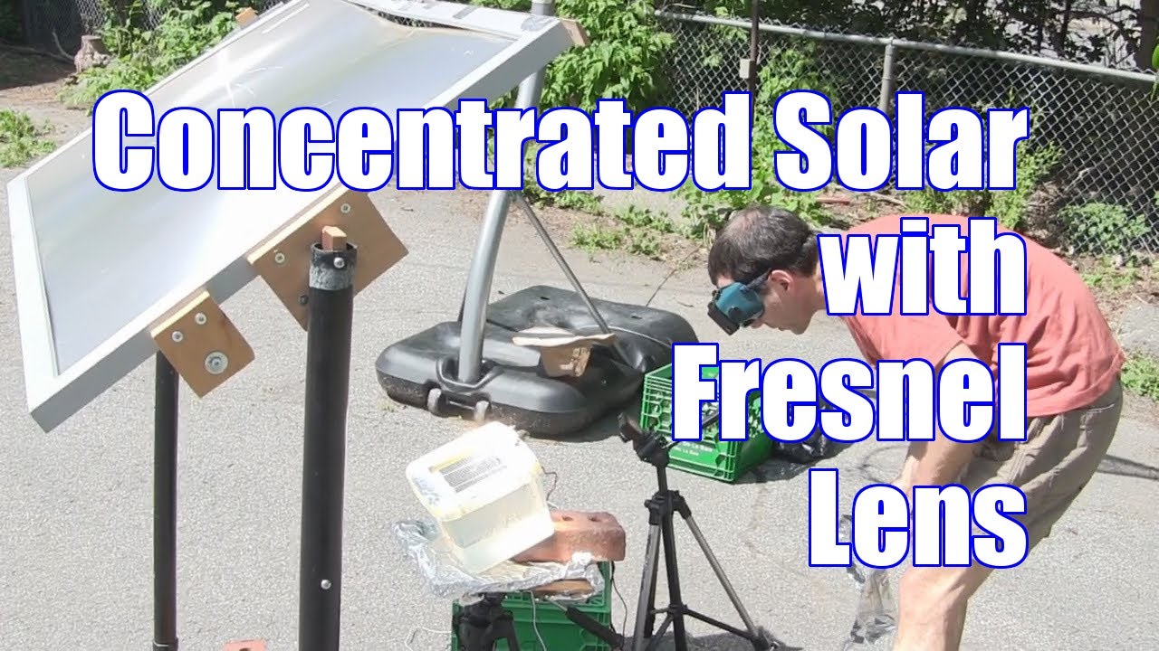 Concentrated Solar Cell Test with Fresnel Lens