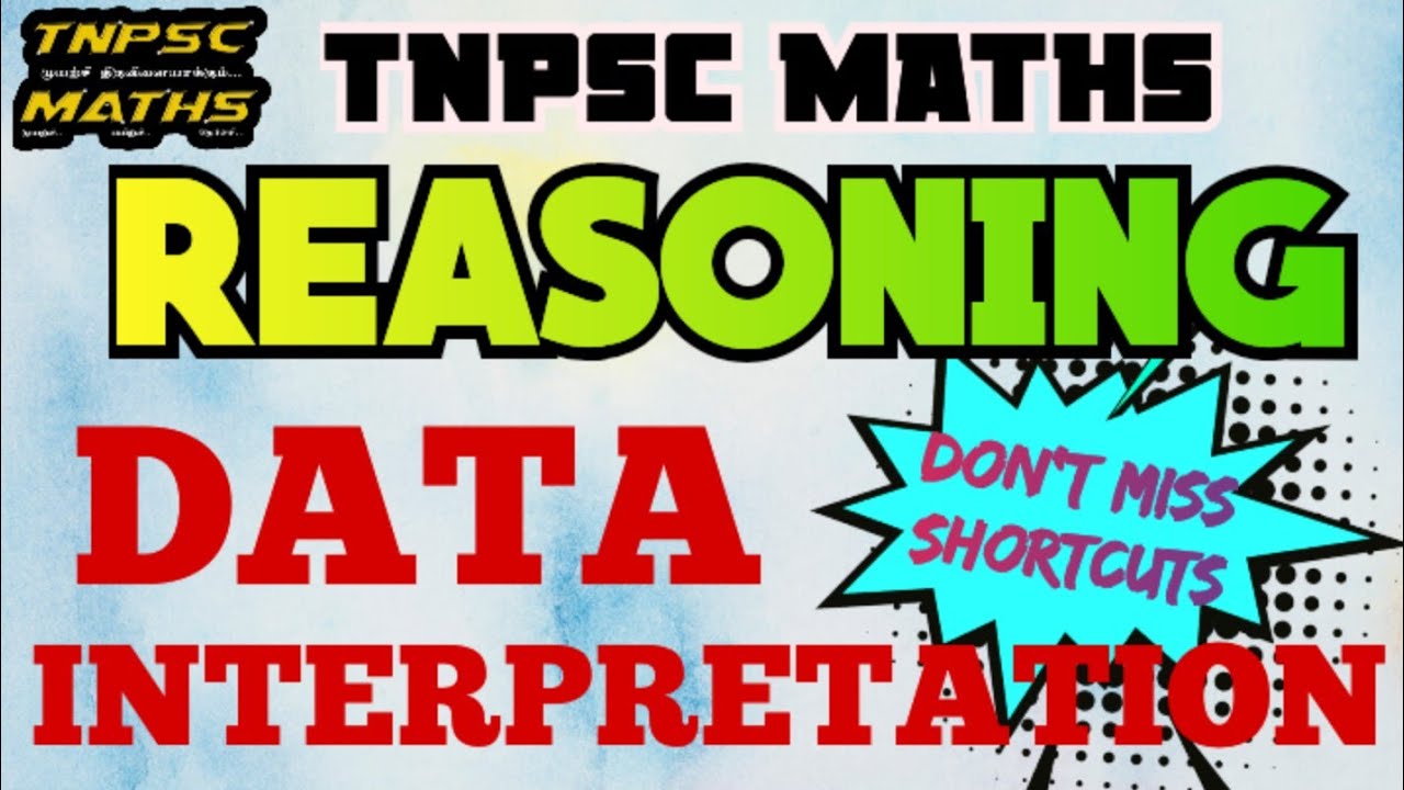 REASONING|DATA INTERPRETATION #reasoningtricks #saismaths #saisjeyapal #group4 (@TNPSC_MATHS-98. )