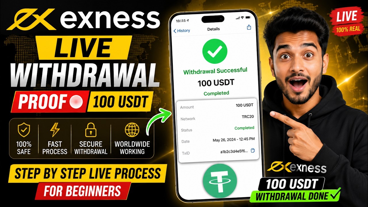 Exness Live Withdrawal Proof | 100 USDT Withdraw Karke Dikhaya (Step by Step Guide)