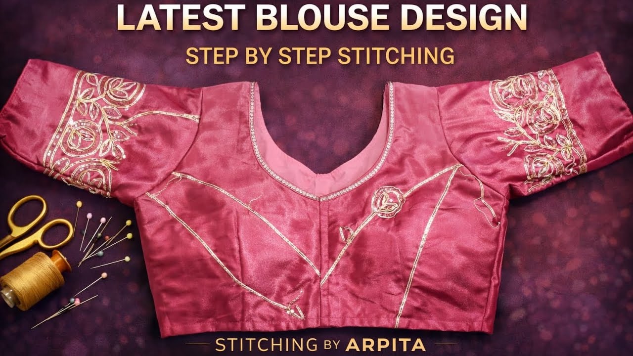 Simple blouse stitching video #stitch #fashion #stitching #stitchboutique 