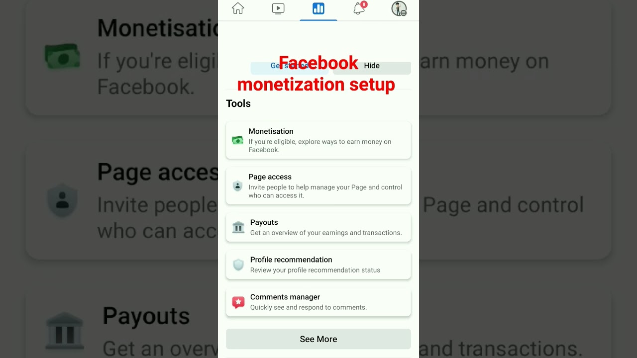Facebook monetization setup #facebook #facebookmonetization #facebookpage #earnmoneyonline