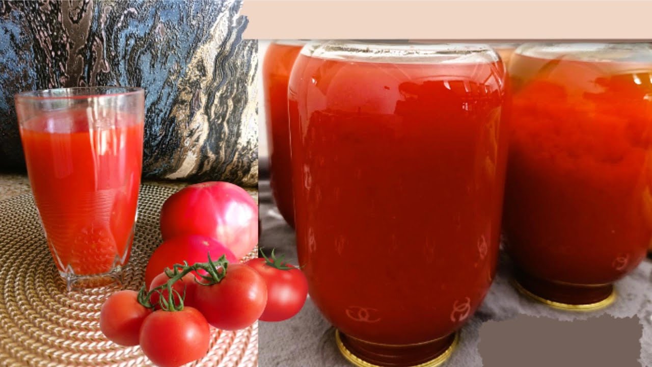 Вкусный томатный сок на зиму🍅/ Простое решение без соковыжималки! / Homemade Tomato Juice 👍