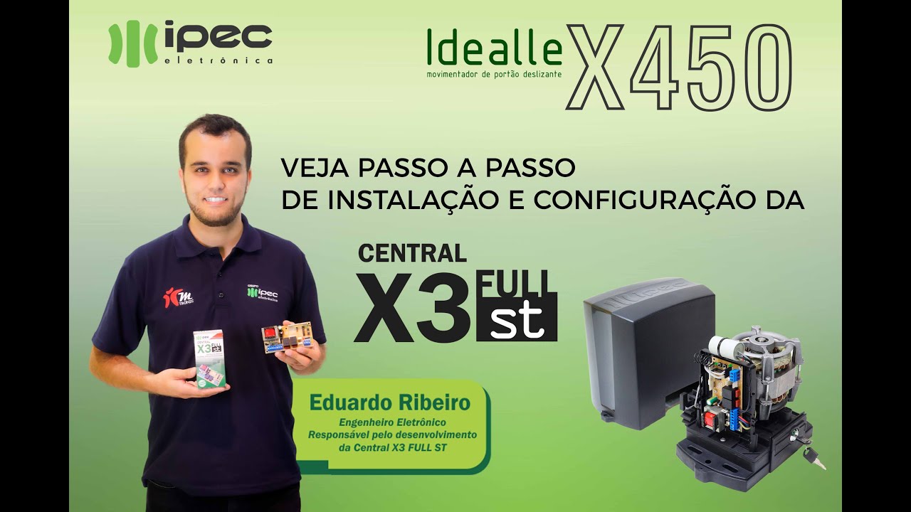 SAIBA MAIS - AUTOMATIZADOR IDEALLE PARA PORT&Otilde;ES DESLIZANTES DE AT&Eacute; 450KG IPEC
