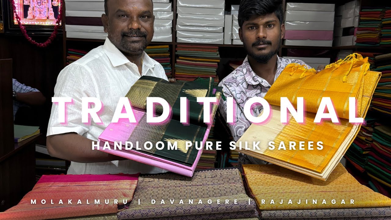 MANCHI’S New Arrivals |Traditional | Handloom Pure Silk Sarees |Molakalmuru |Davanagere |Rajajinagar