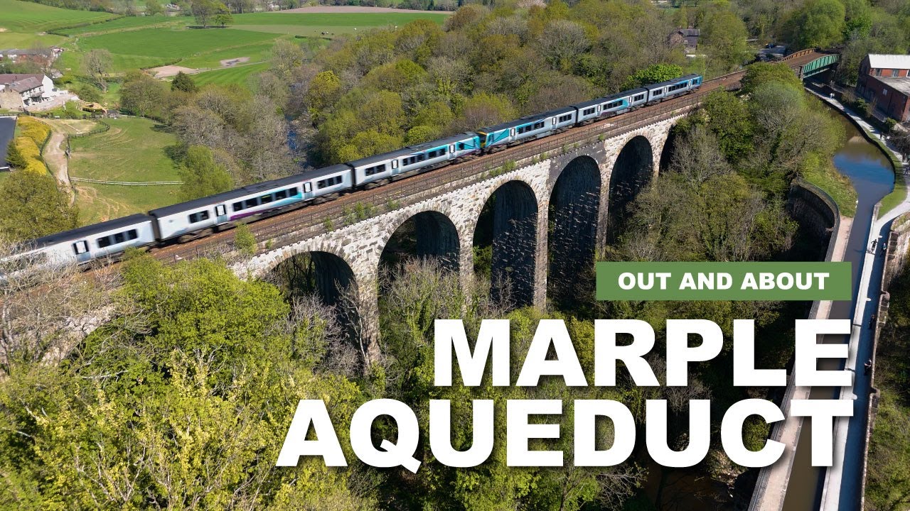 Marple Aqueduct from Above in 4K: Summer Drone Journey in | Out and About