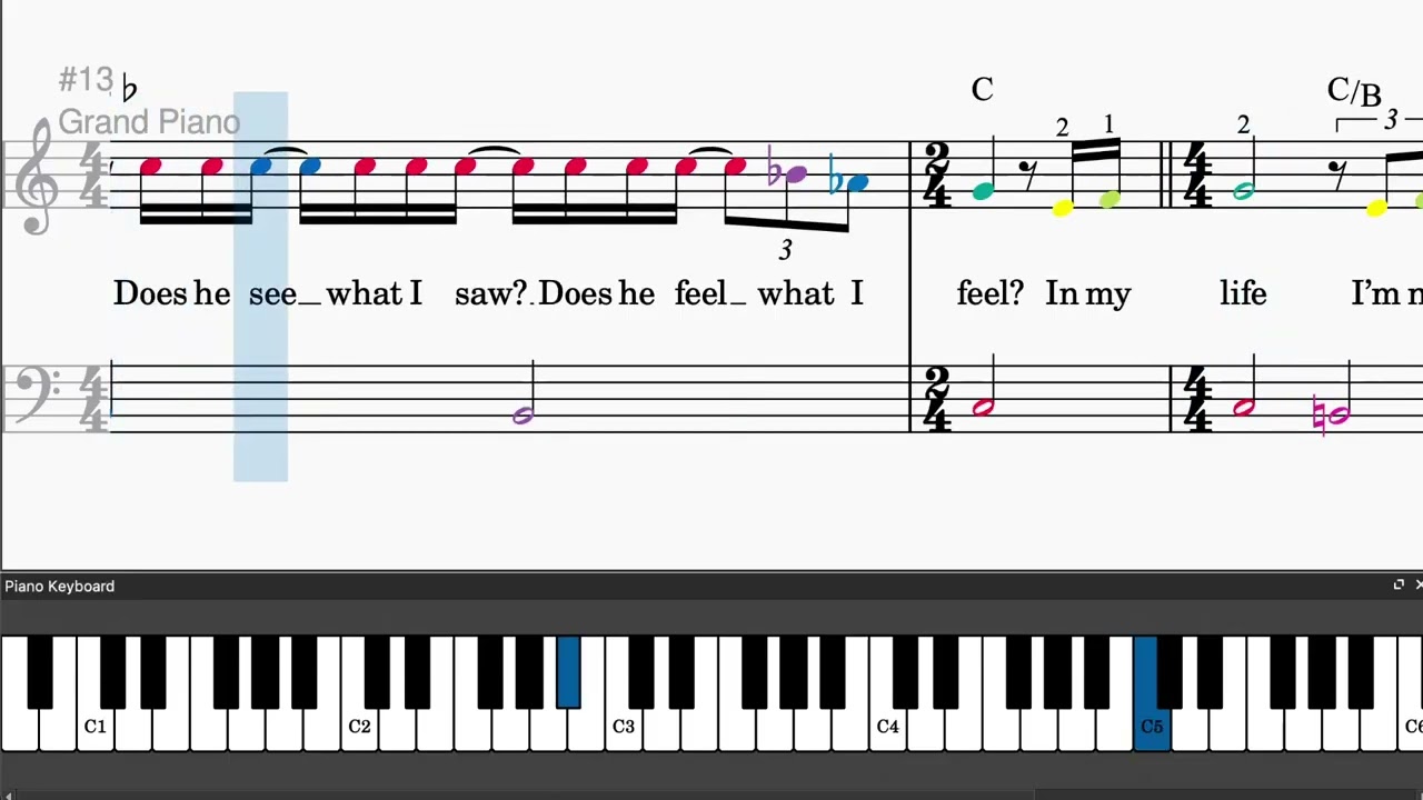 In My Life (from Les Miserables) by Boublil and Schonberg - Easy piano tutorials with sheet music