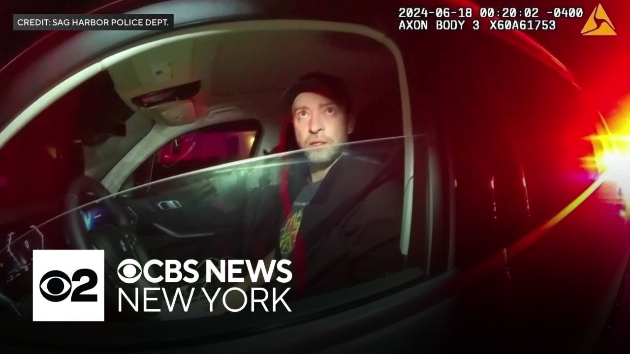 Bodycam footage from Justin Timberlake's 2024 DWI arrest released