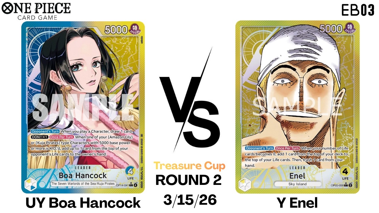 Boa Hancock VS Y Enel EB03 Treasure Cup OPTCG 3/15/26