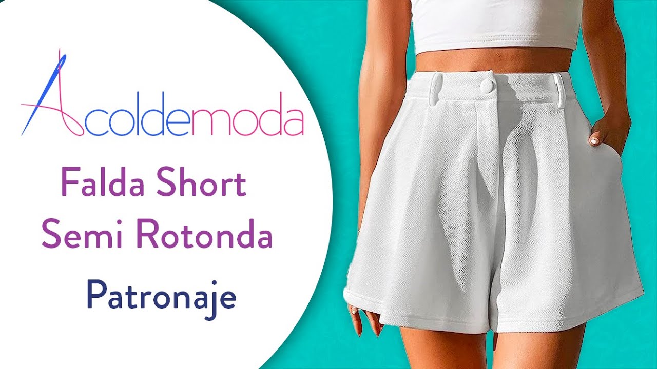 Patronaje de FALDA SHORT SEMI ROTONDA - DIY - Paso a Paso