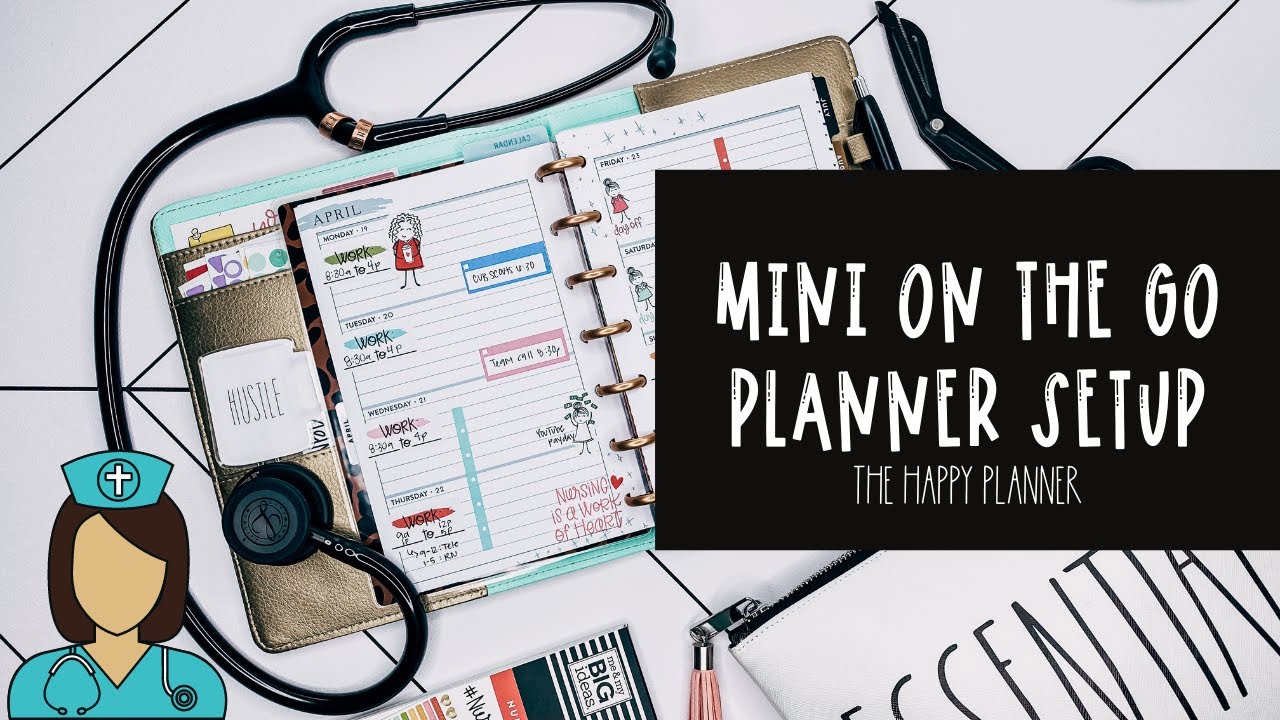 Setting up my MINI on the go Happy Planner + plan with me