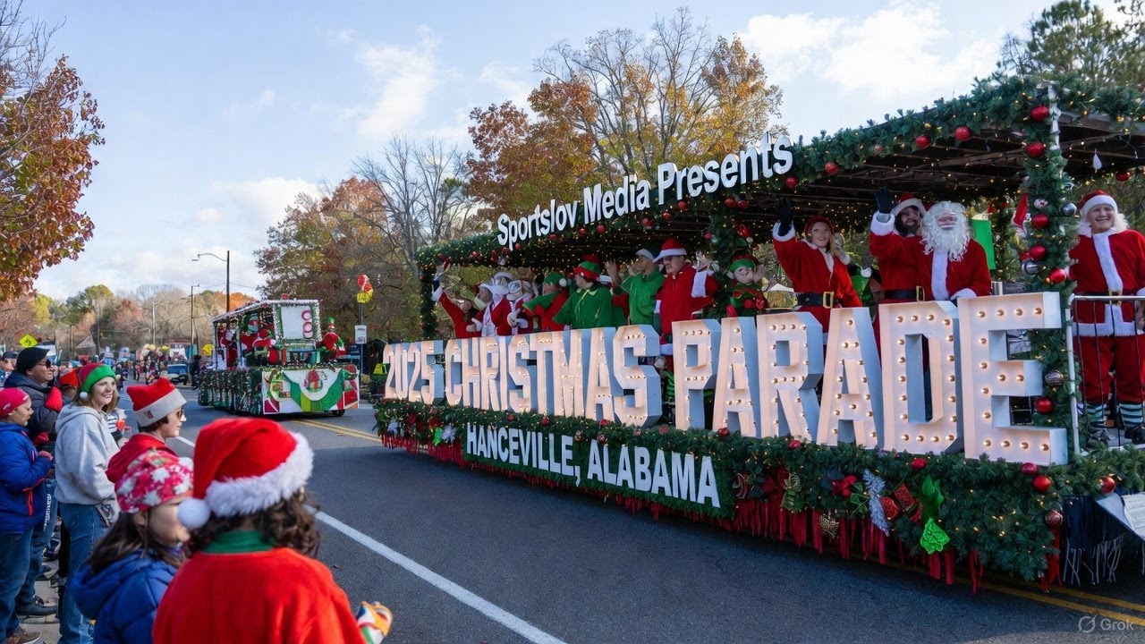 Sportslov Media Presents;2025 Cullman County Christmas Parade Hanceville, Alabama December 6, 2025
